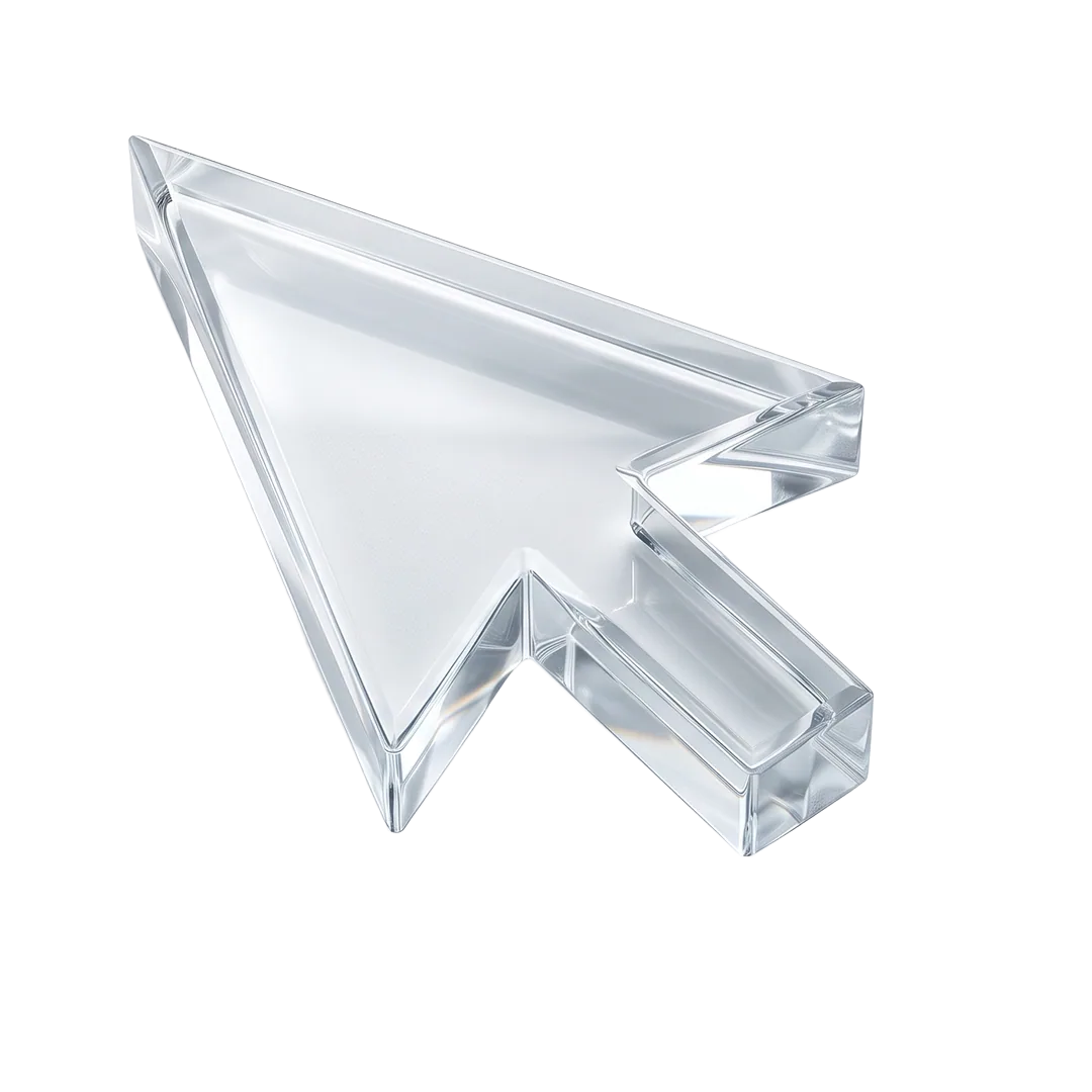 Crystal arrow pointing forward